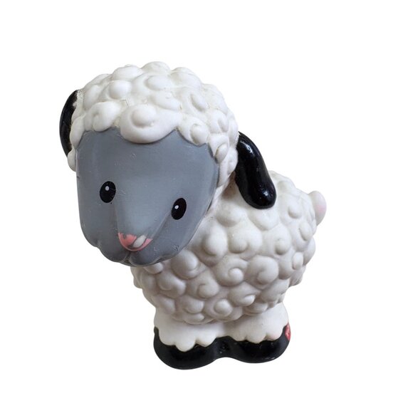 Vintage FisherPrice 1997 Sheep Lamb Toy Replacement Figure Farm Nativity US WEAR - Picture 1 of 13